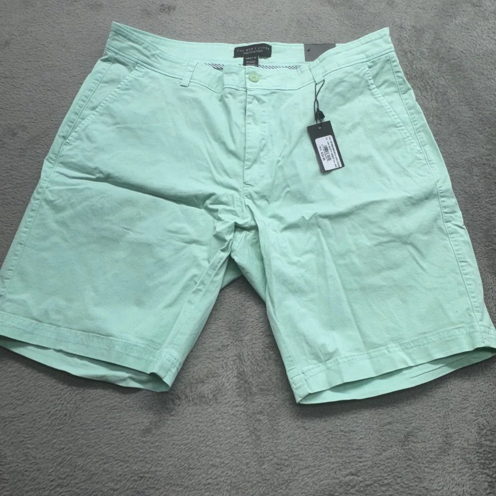 The Men's Store Bloomingdales Light Mint Green Chino‎ Shorts Waist 34